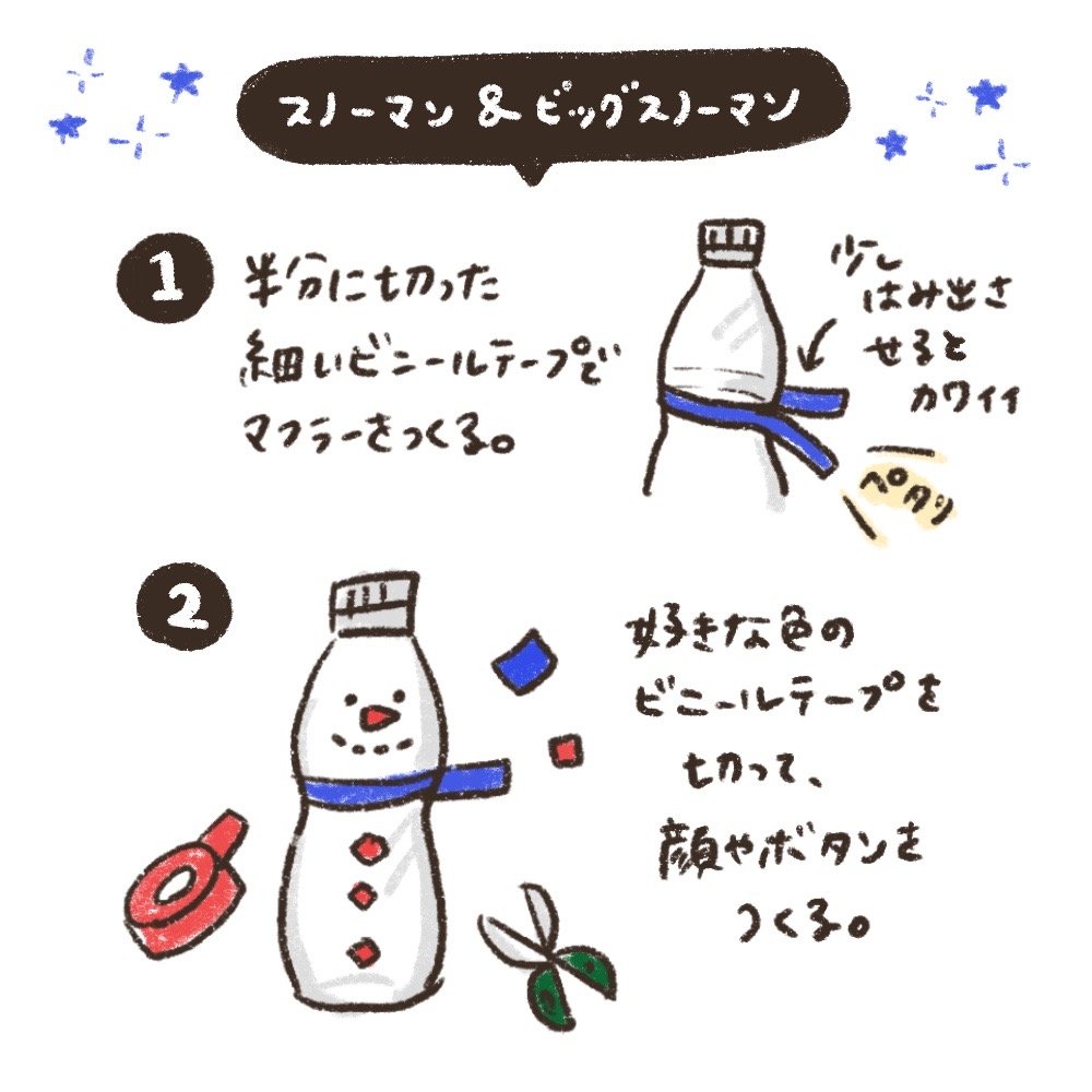 ペットボトルで作るクリスマスの手作りおもちゃの作り方