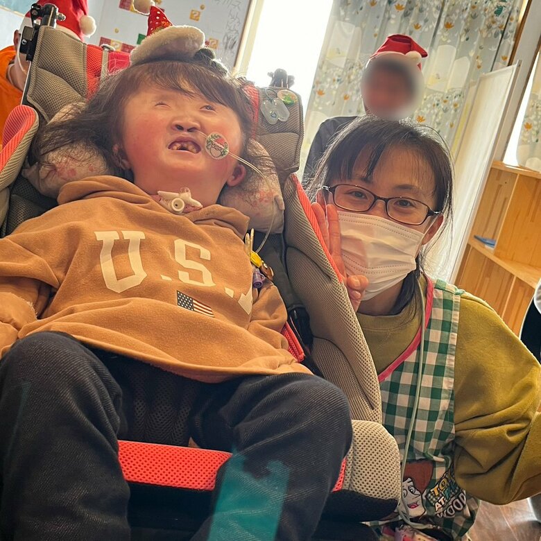 小原さんの職場、通所施設のクリスマス会にて