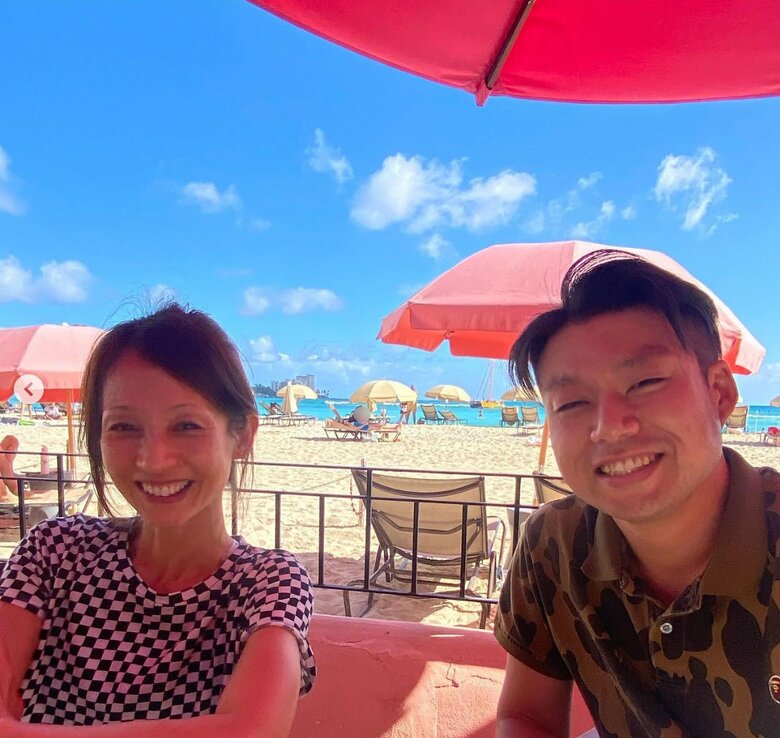 ハワイにて長男さんと