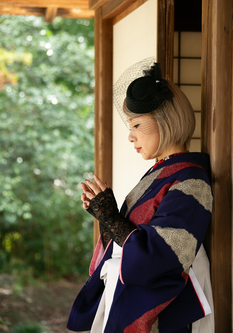 地元の「和」をテーマにしたイベントのイメージカット撮影にて