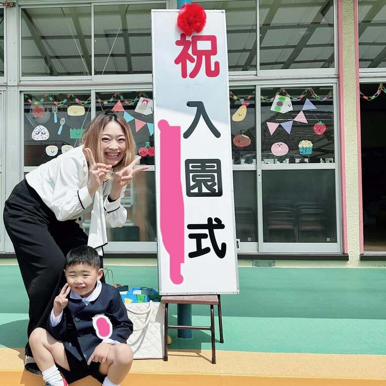 次男幼稚園の入園式にて