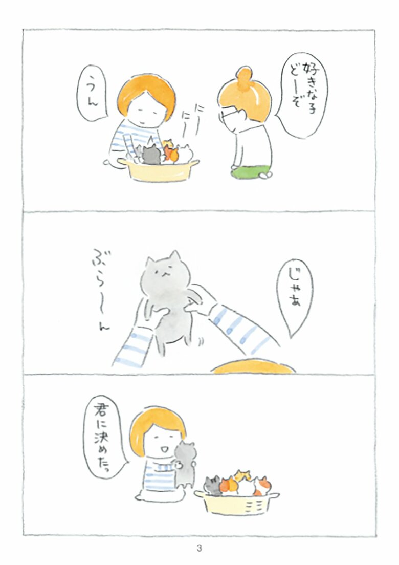 『まめねこ』1巻ひとさやめ（さくら舎）より (C)ねこまき（2/7）