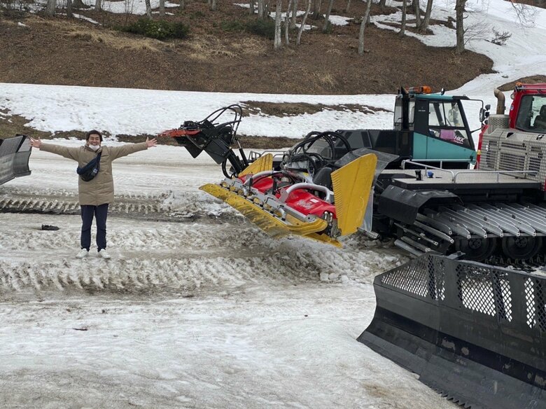奥多摩で重機練習中の様子