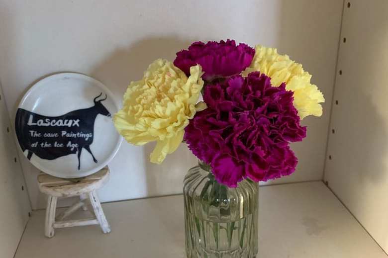 まきりえこさんに息子が贈った花