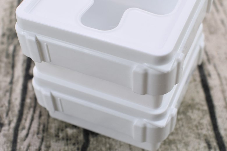 セリアのおすすめ商品「プルアウトボックスミニ 2個セット」の実物画像