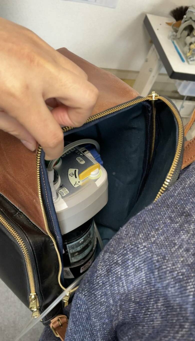 酸素ボンベが入るおしゃれなリュック