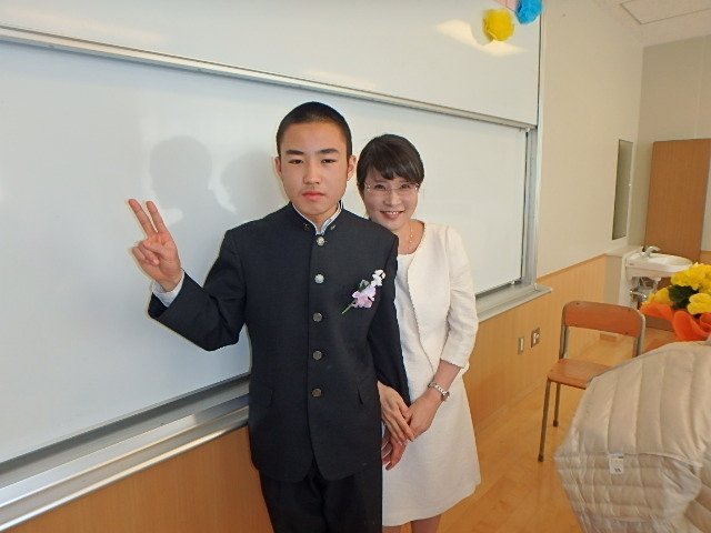 光汰朗さんの中学校の卒業式