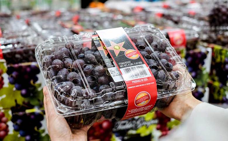 6: レッドシードレスグレープ 1.8kg　1398円（税込）