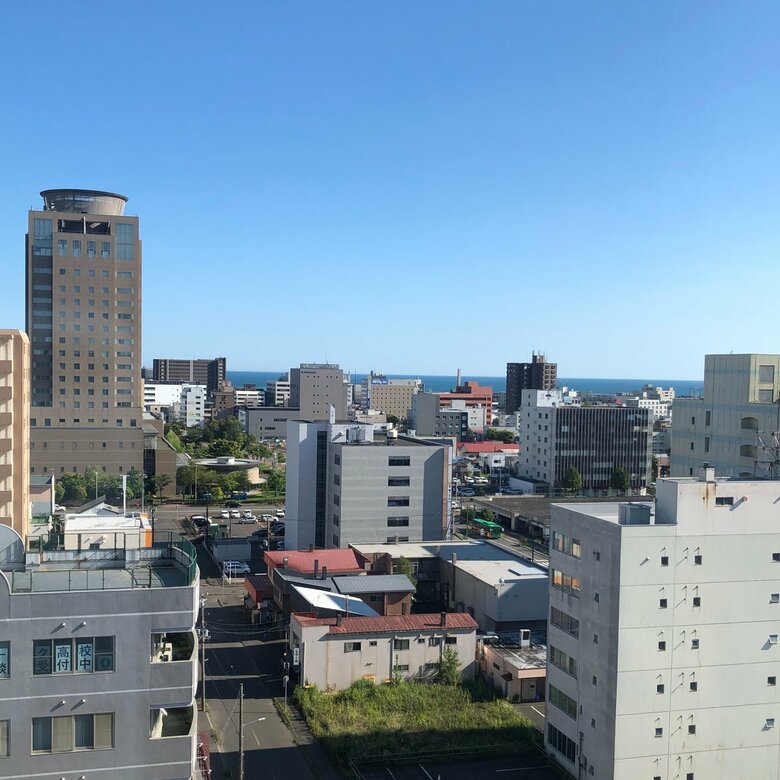 お母さんがお住まいの施設からの眺め。海が見える！
