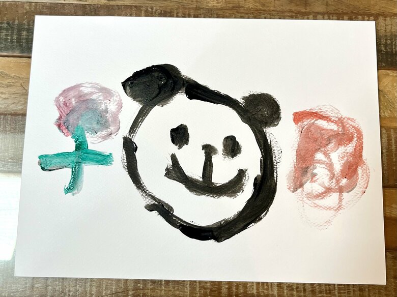 娘さんはおえかきが大好き。「パパは、天才ちゃうか⁈と言ってます（笑）」