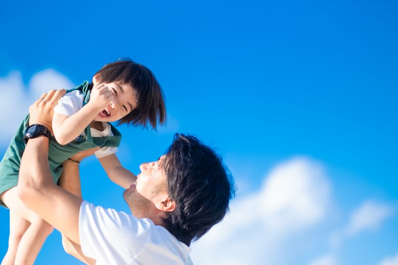 島村毅さんと長男・夏斗くん