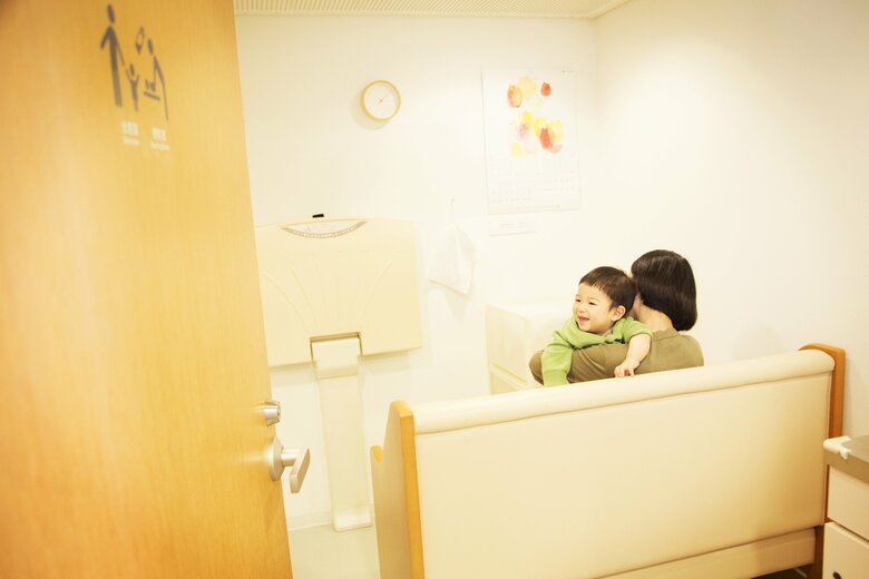 ちひろ美術館の授乳室の様子