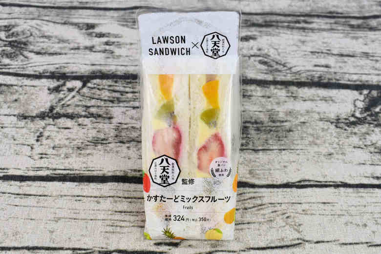 ローソンの人気スイーツ「八天堂監修 かすたーどミックスフルーツ」のパッケージ画