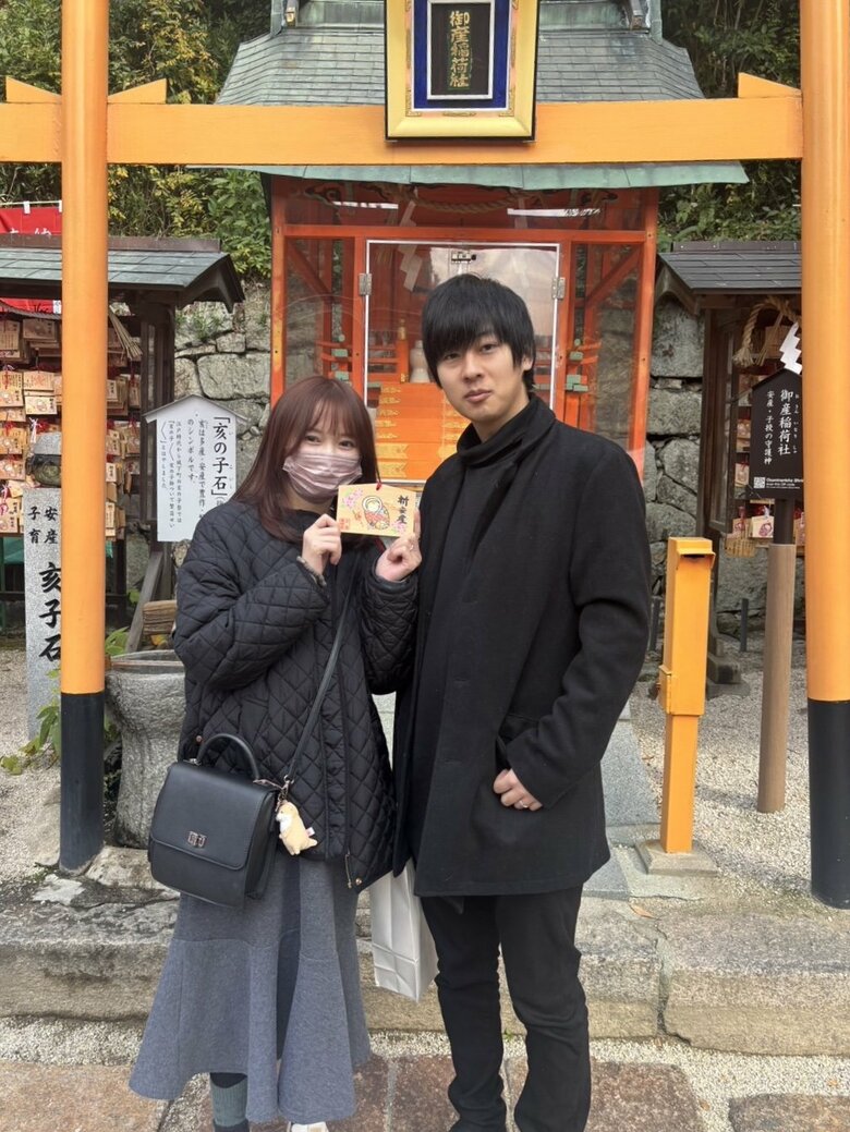 パートナーと安産祈願にきたときの様子