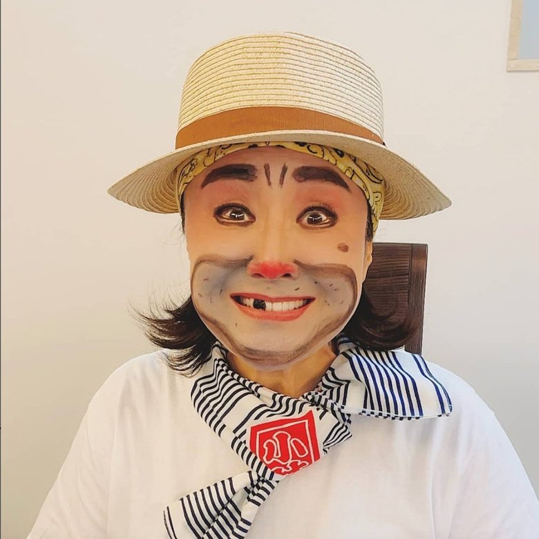 YouTube撮影にて「カールおじさん風メイク」