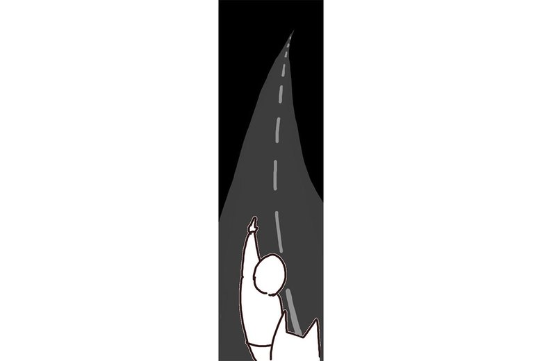 おじいさんの指さす方向には家はなかった