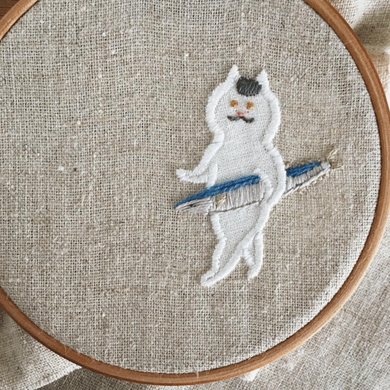 最初の作品「サンマを運ぶねこ」