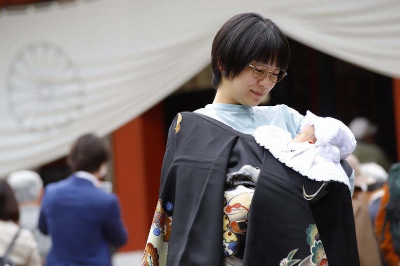 家族でお宮参りへ