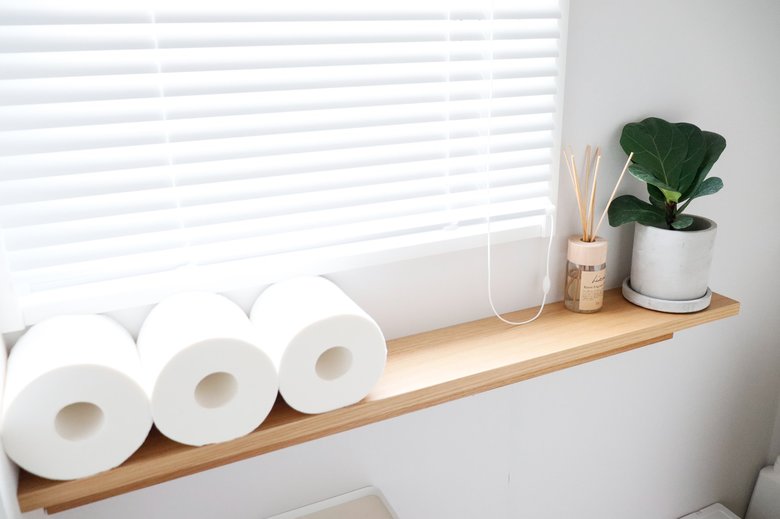 棚があると余計なものまでつい置いてしまう