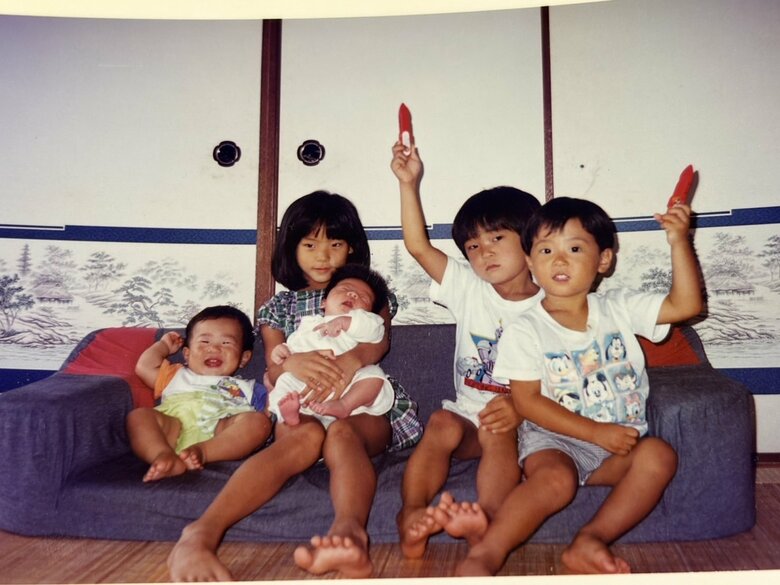 今もきょうだい仲がいいというきむらバンドさん（いちばん右）