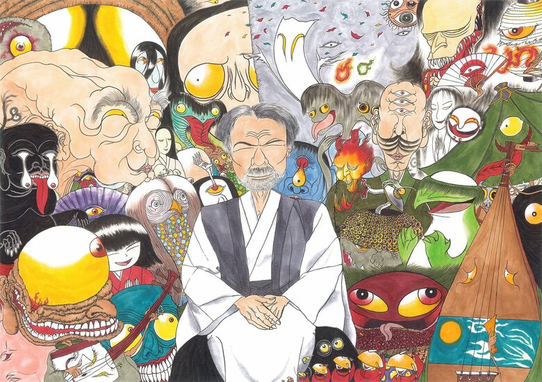 稲川淳二の怪談ナイト1000回公演記念絵画_（作者：岐阜県・堀和暉さん）／画像提供：一般社団法人あゆみ文化芸術振興会