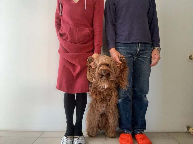 夫と愛犬と一緒に