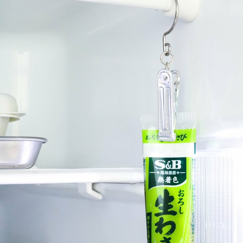 引っ掛けて収納することで庫内の汚れも防げる