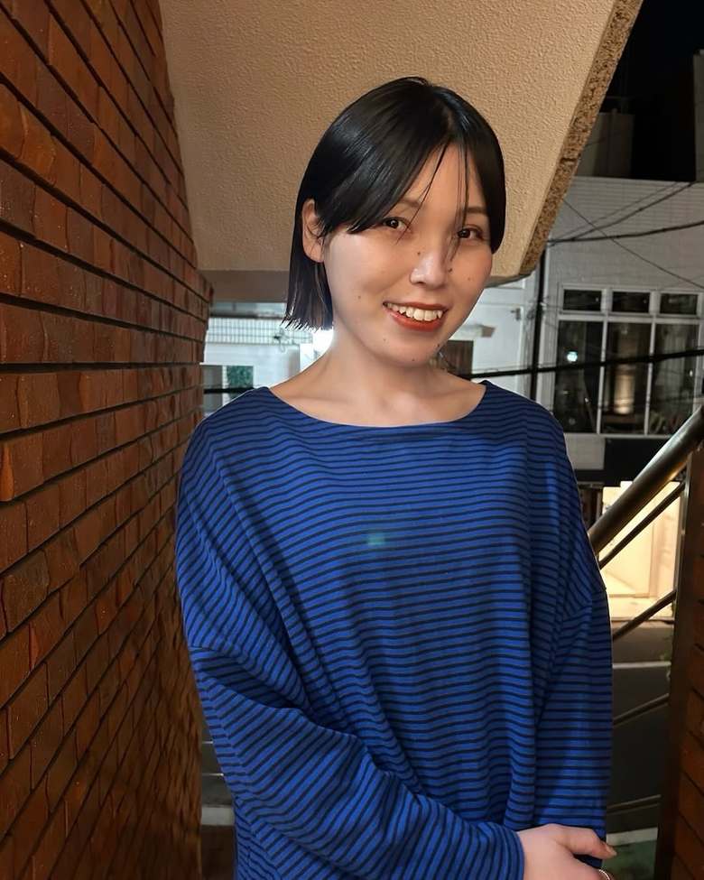 髪を整えた誠子さん