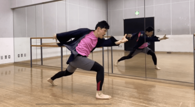 ソーラン節を踊る守屋さん