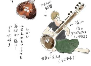 仕事のしがらみをかき消すように、私は今夜もシタールをかき鳴らす。