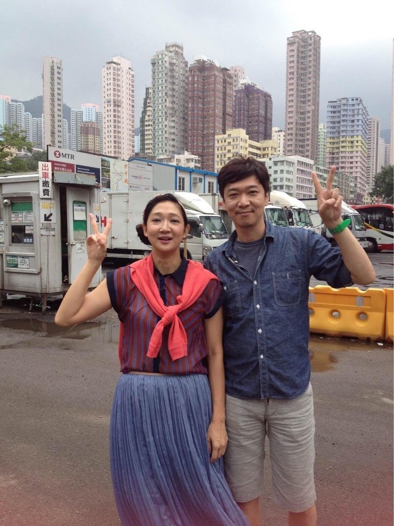 2013年香港ロケにて夫婦で1枚