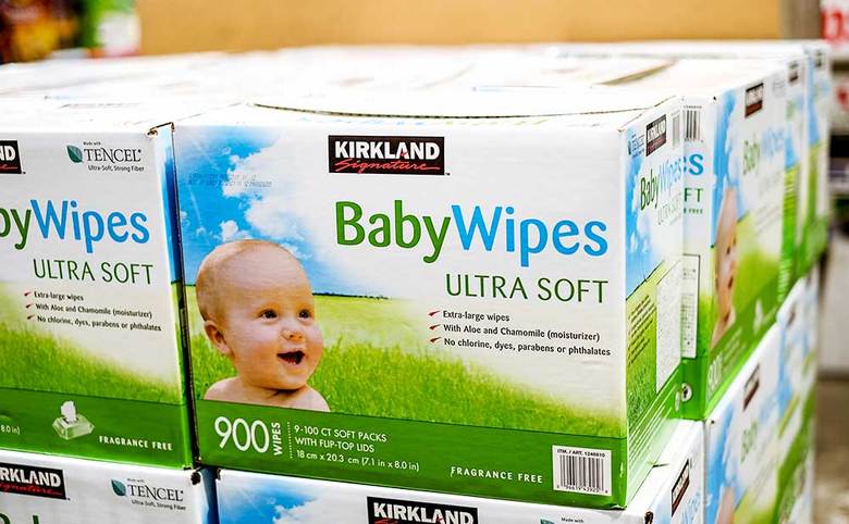 1:カークランドシグネチャー 赤ちゃん用 おしりふき 900 枚入 (100 X 9個 )　2498円（税込）