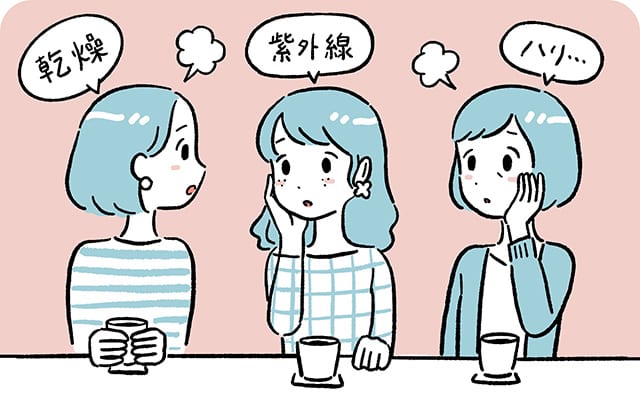 年代によって肌の悩みは違ってくる