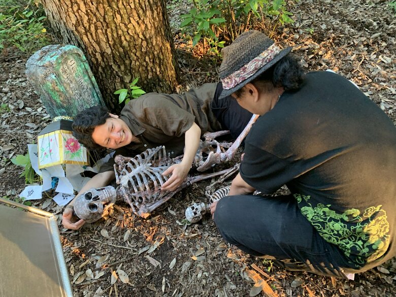 ドラマ『妖ばなし 骨女編』撮影現場で