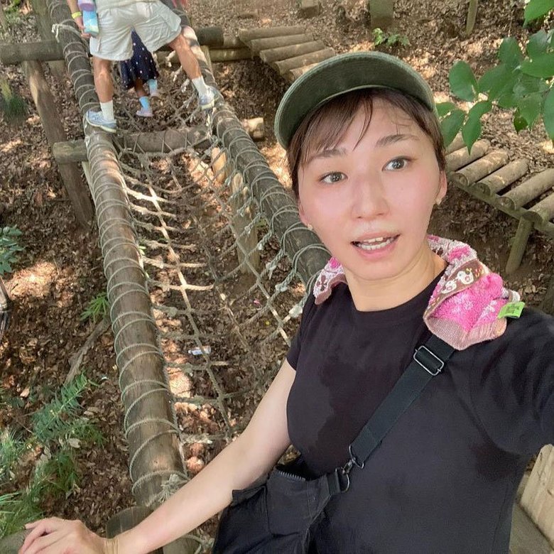 アスレチックで有名な千葉県の清水公園で汗だくになりながら