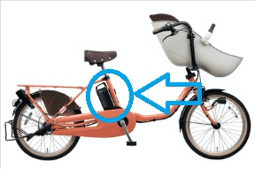 ▲バッテリーはここについているのが一般的です