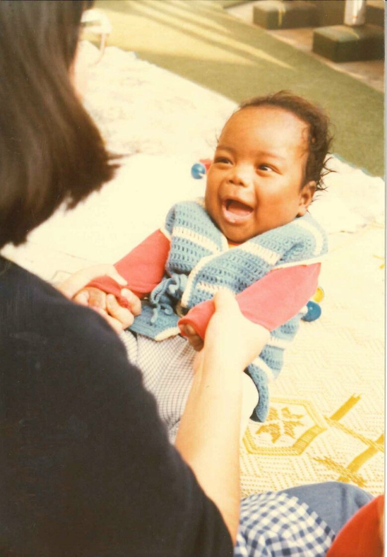 笑顔がとてもかわいい赤ちゃん時代