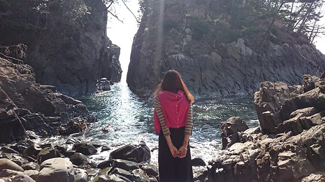 宮城県南三陸町の景勝地　神割崎にて