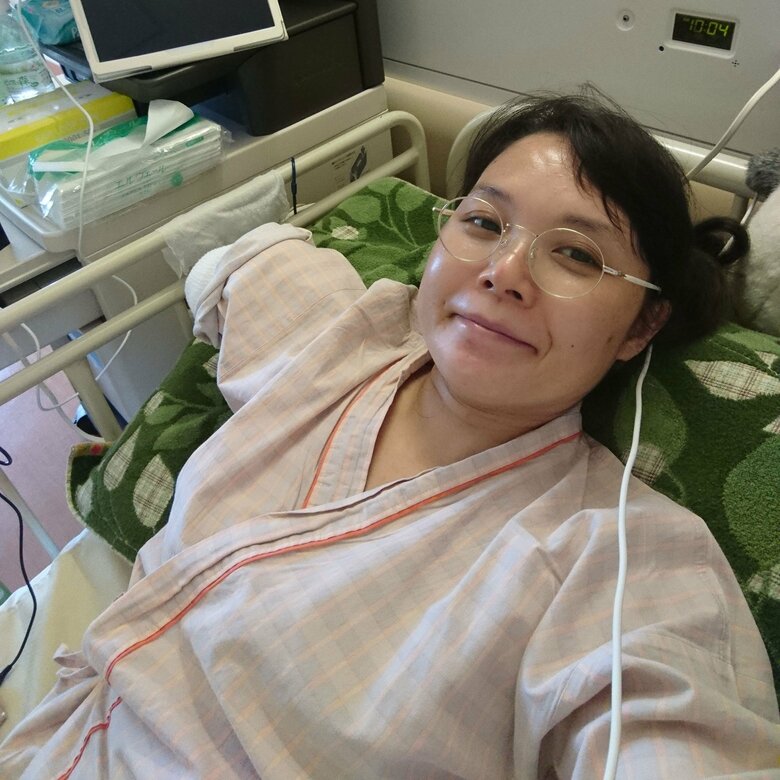 事故から約１年後、入院中の様子