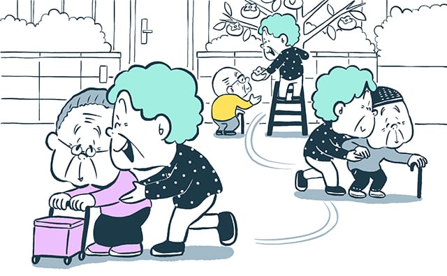 人の世話をやく義母