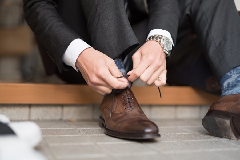 businessman wearing shoes