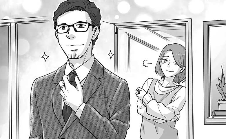 二代目夫が仕事に向かう