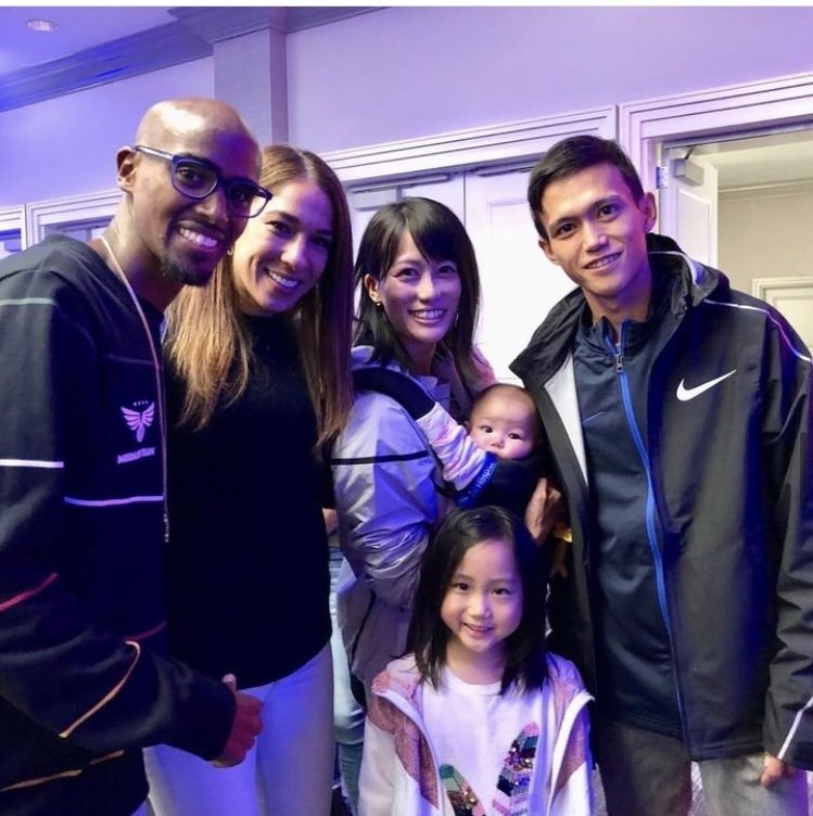 モハメド・ファラー選手や奥さまと