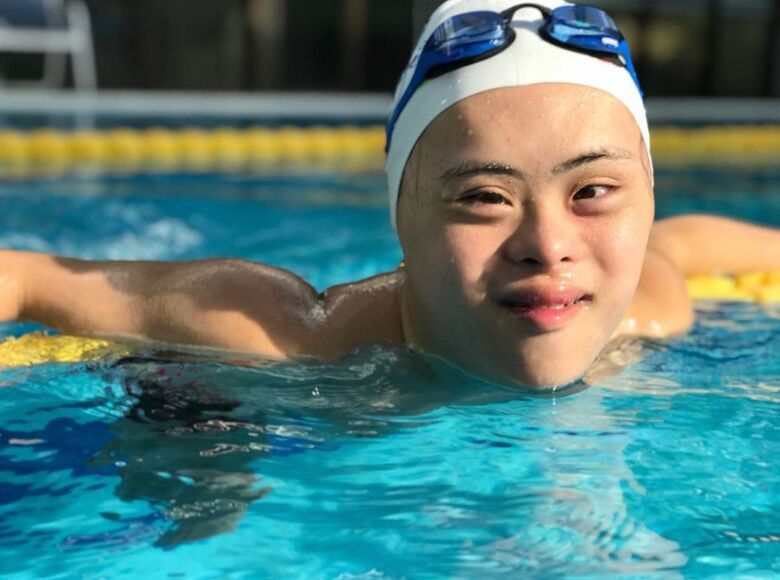 水泳選手として大活躍中の海人さん（本人のInstagramより）