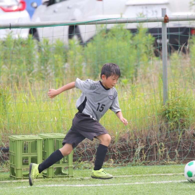 息子のサッカーを観戦