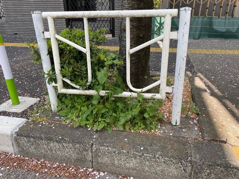 北区にあるガードレール