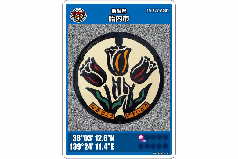 新潟県胎内市のマンホールカード