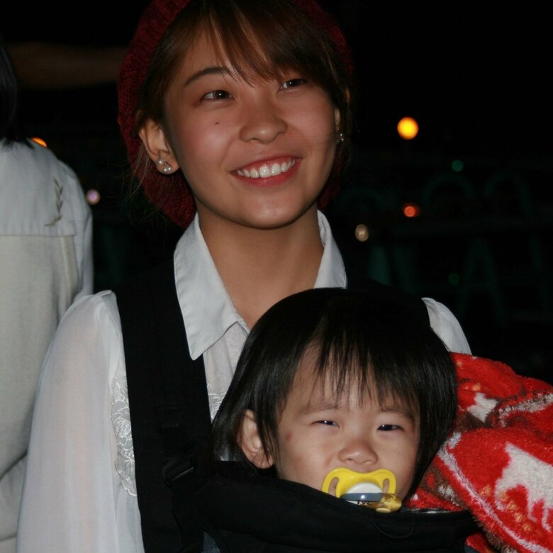 横井さん16歳、息子1歳4か月の頃