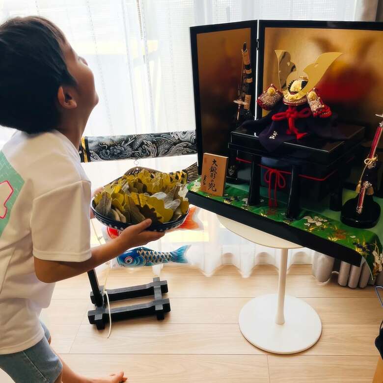 親子で毎年作る柏餅