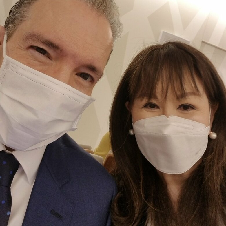 手術前の検査日に撮影。検査により両胸にがんがあることが判明した